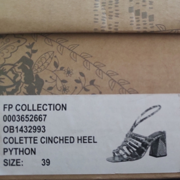 Free People Colette Cinched Heel in Python NIB Sz.39/9US - Picture 9 of 9